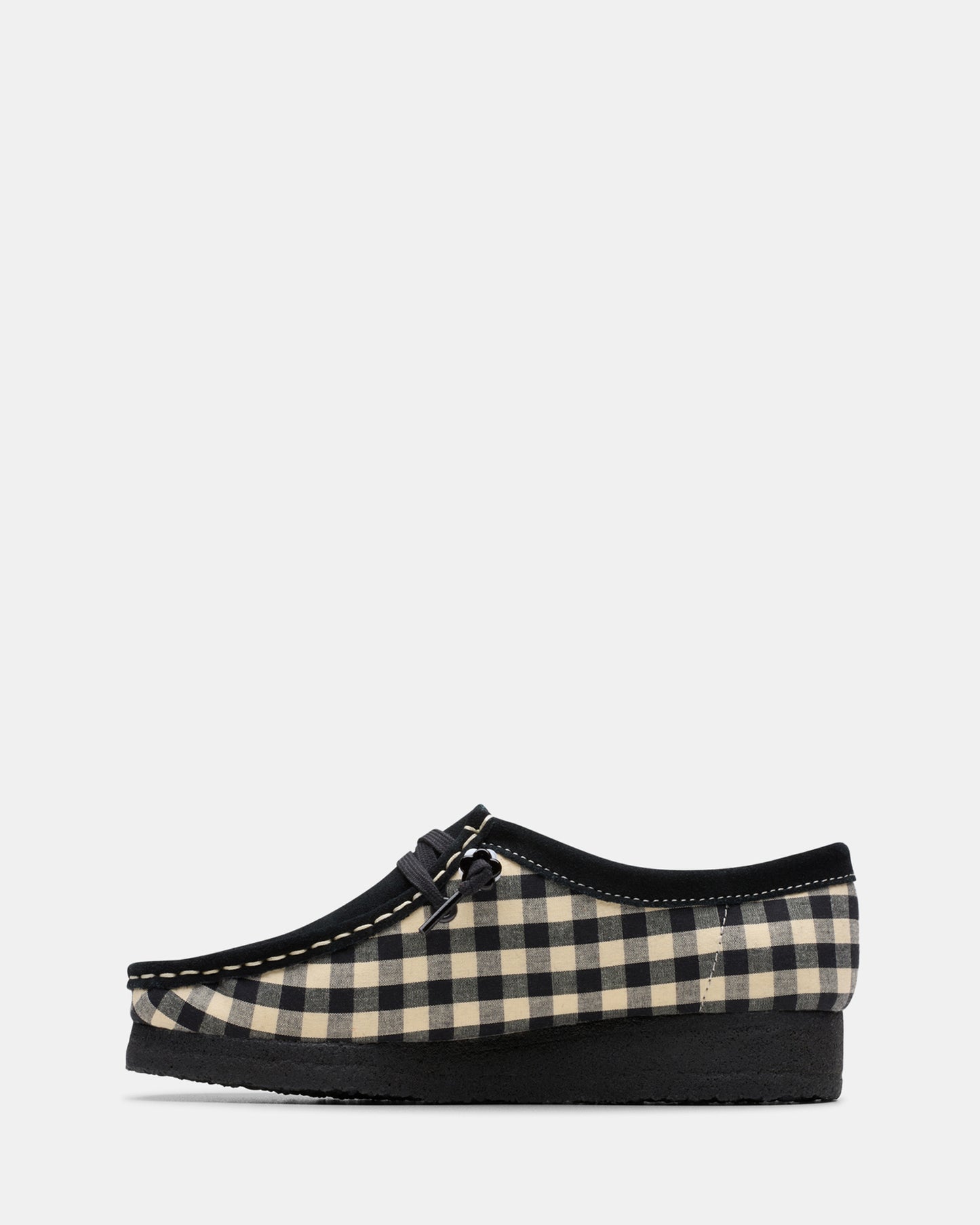 Wallabee. (w) Black/White Gingham