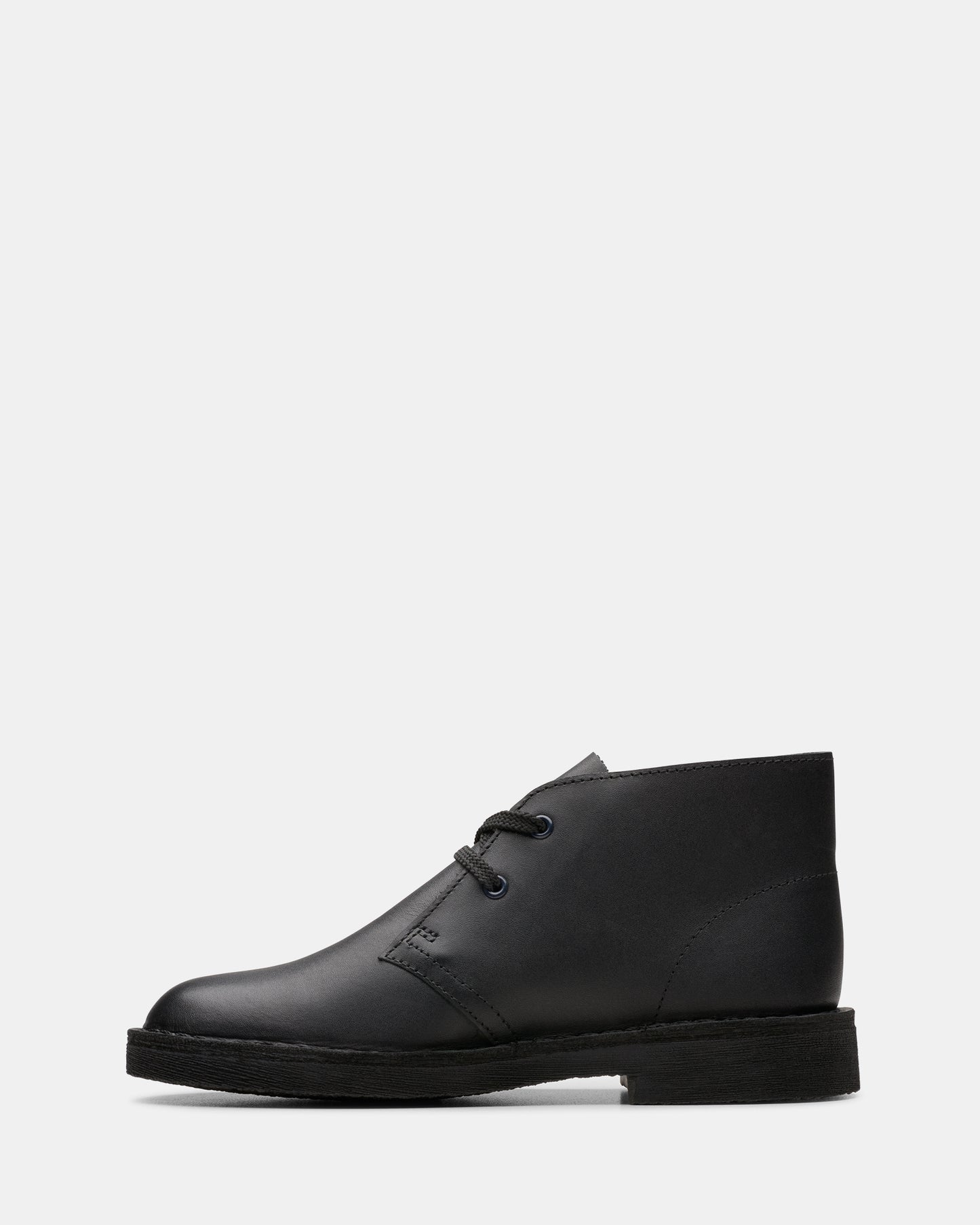 DESERT BOOT OLDER KIDS Black Leather