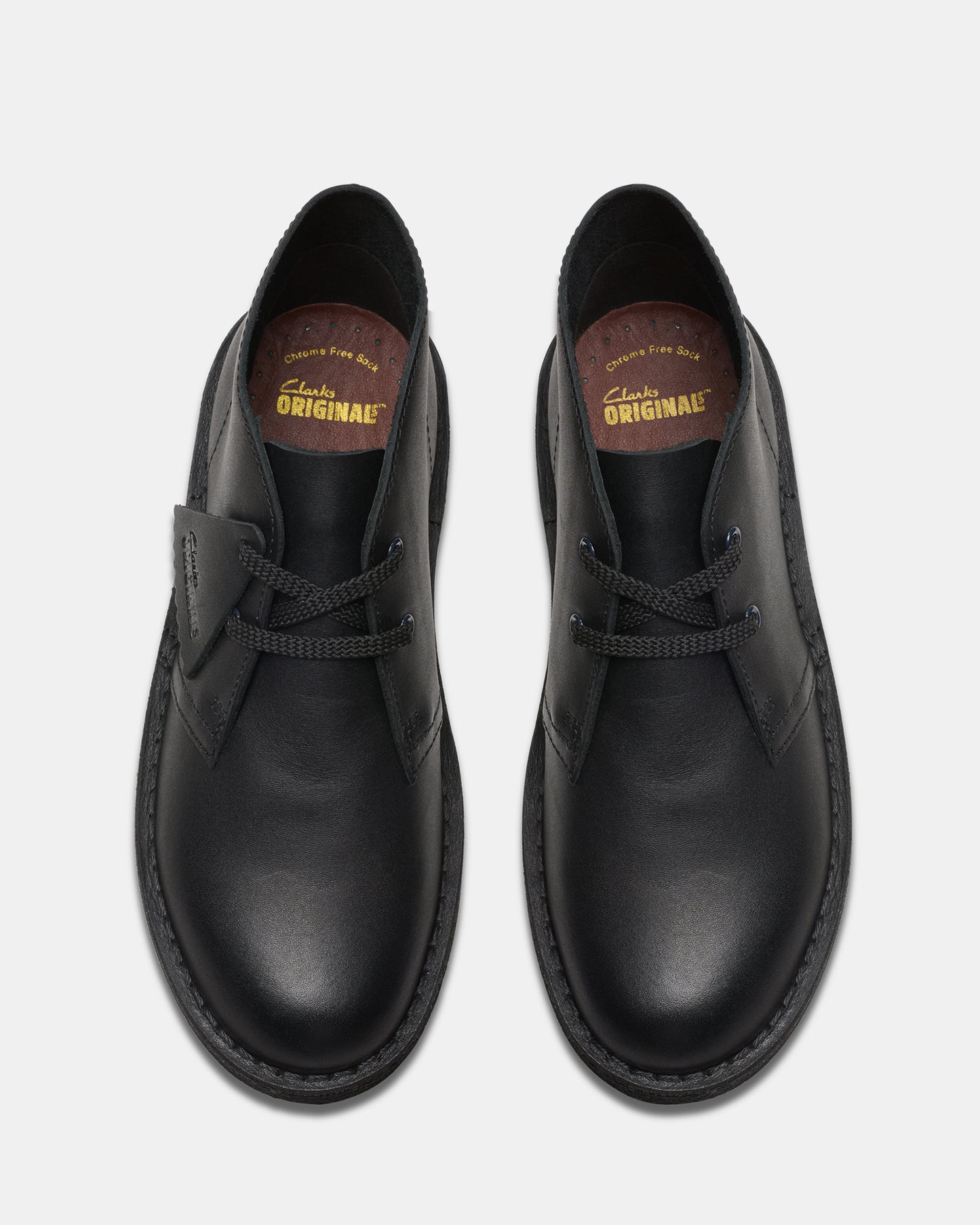 DESERT BOOT OLDER KIDS Black Leather