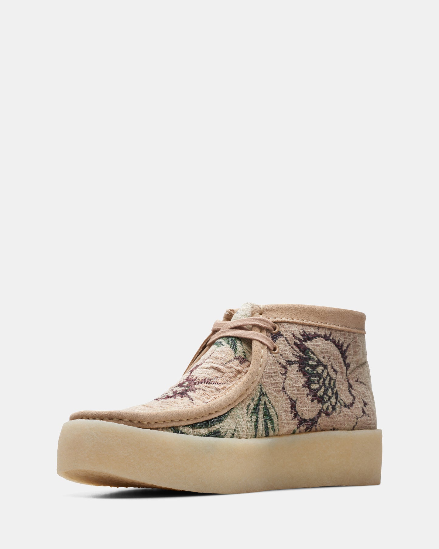 Wallabee Cup Boot Tan Floral