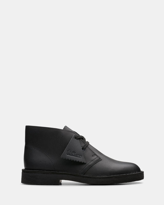 DESERT BOOT OLDER KIDS Black Leather