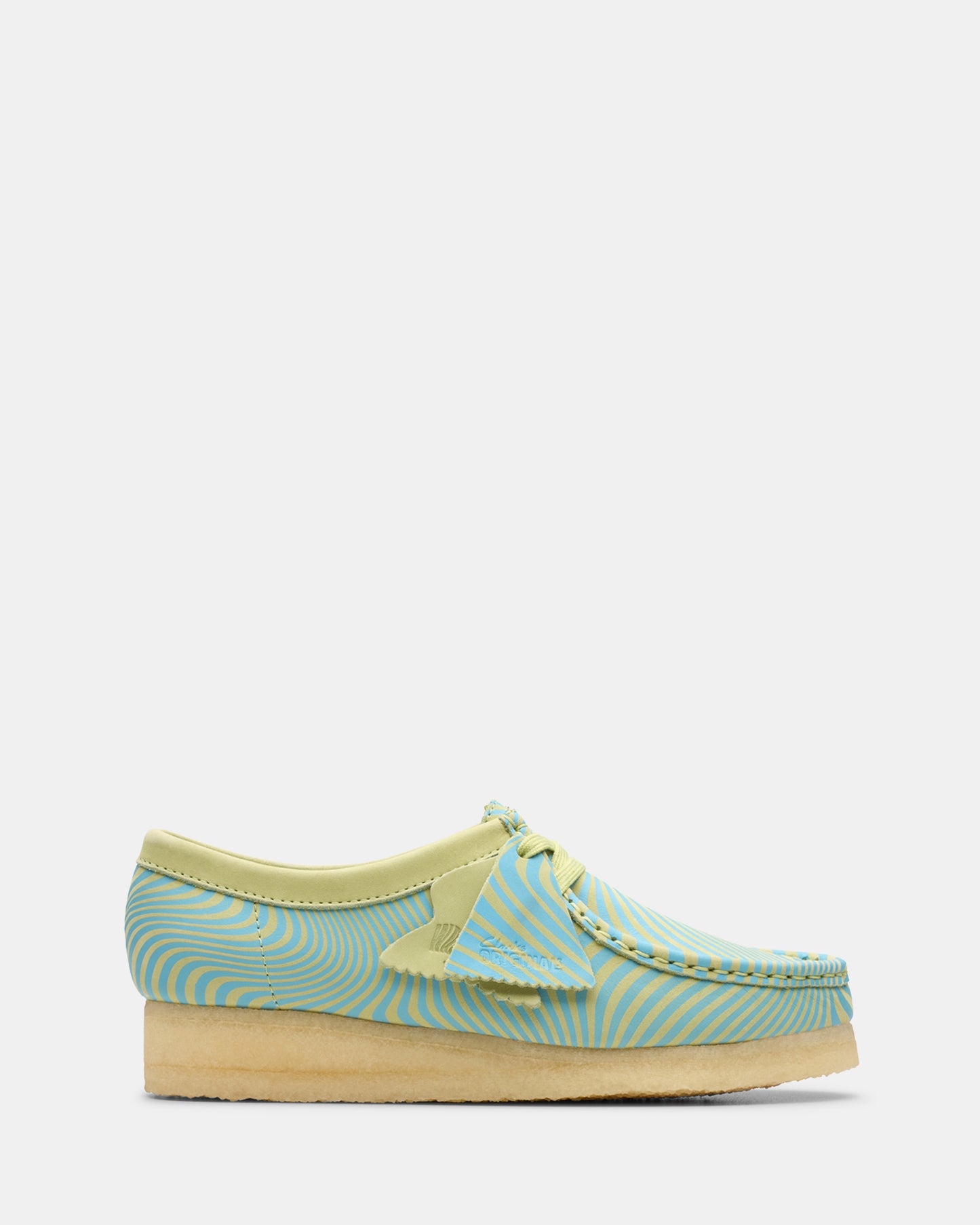 Wallabee. (W) Blue/Lime Print